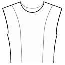 Блузка Выкройки для шитья - Рельефный шов полочки от плеча к талии