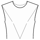 Блузка Выкройки для шитья - Вытачки полочки - в конец плеча и центр талии