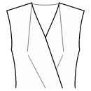 连衣裙 缝纫花样 - 省道：领口顶部和中腰