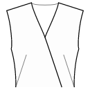 ドレス 縫製パターン - すべてのダーツはウエストのサイドシームに移されます