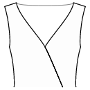 ドレス 縫製パターン - ボートネックライン、ローカットVラップ