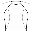 Платье Выкройки для шитья - Рельефные швы полочки: от плеча к боковому шву по талии