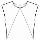 Блузка Выкройки для шитья - Рельефный шов полочки от центра горловины к боковому шву по талии