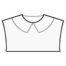 Kleid Schnittmuster - Breiter Bubikragen mit geraden Ecken