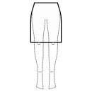スカート 縫製パターン - 膝丈