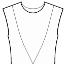 Блузка Выкройки для шитья - Рельефный шов полочки от плеча к центру талии