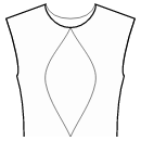 Блузка Выкройки для шитья - Рельефный шов полочки от центра горловины к центру талии