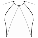 Платье Выкройки для шитья - Рельефные швы полочки: от центра горловины к боковому шву по талии