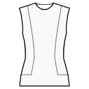 Платье Выкройки для шитья - Вставка с рельефным швом до плеча