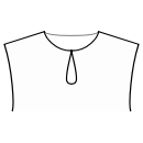 衬衫 缝纫花样 - 泪珠经典领口