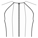 Dress Sewing Patterns - Back princess seam: neckline to waist