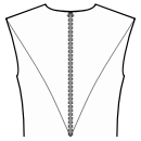Robe Patrons de couture - Découpes princesses de dos: fin d&#039;épaule / centre de la taille