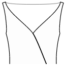 ドレス 縫製パターン - ラップ効果のあるデコルテネックライン