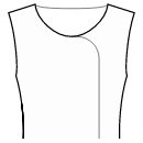 ドレス 縫製パターン - 快適なネックライン、丸みを帯びた角で包む