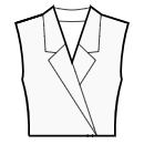 连衣裙 缝纫花样 - 标准翻领夹克式衣领