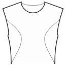 Платье Выкройки для шитья - Рельефный шов полочки от верха проймы к боковому шву по талии