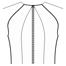 Блузка Выкройки для шитья - Рельеф спинки: центр горловины / талия