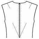 Robe Patrons de couture - Pinces de dos: épaule / centre de la taille