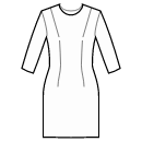 Robe Patrons de couture - Robe avec couture à la taille, cache-coeur, jupe creative