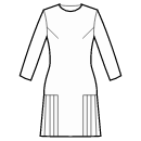 Vestido Patrones de costura - Inserciones plisadas laterales