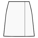 ドレス 縫製パターン - ラップ付きAラインスカート