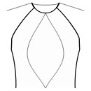 Платье Выкройки для шитья - Рельефные швы полочки: от центра горловины к центру талии
