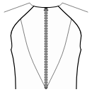 ドレス 縫製パターン - プリンセスシーム：肩からウエストの中央まで