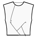 Top Patrones de costura - Pliegues asimétricos
