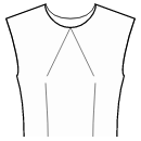Kleid Schnittmuster - Abnäher an Ausschnittmitte und Taille