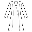 Vestido Patrones de costura - Sin costura en la cintura, falda godet