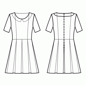 Платье #1840505 - Выкройка на индивидуальные размеры - Онлайн конструктор Sewist CAD - Sewist