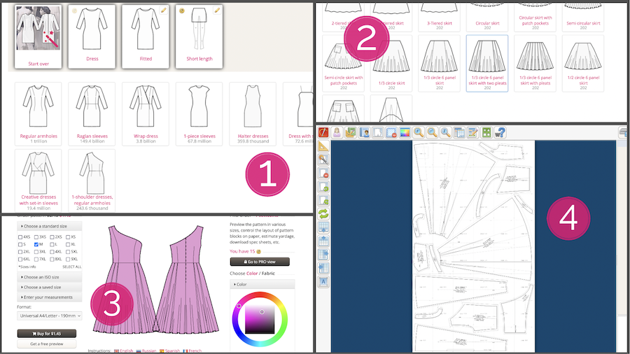 Hacer patrones de costura de ropa en el software CAD de diseño de moda en  línea - Sewist CAD Manual