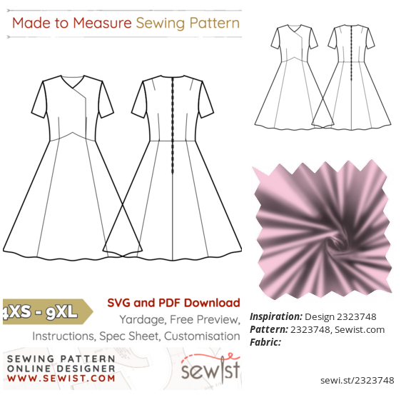 Dress with shaped waist seam Women Clothing Dress Sewing Pattern Sewist