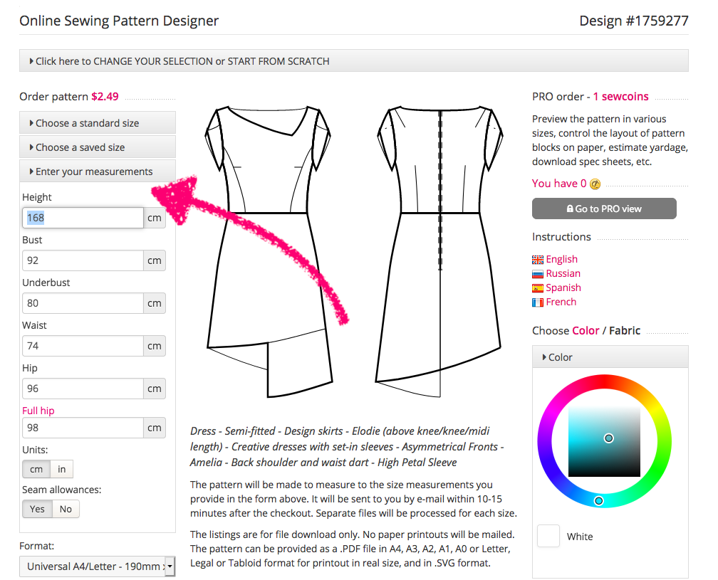 Steps to remember when design a dress